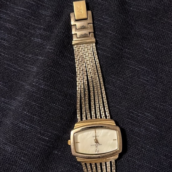 Anne Klein silver and gold tone watch. Pearl face. - Picture 3 of 5
